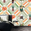 Tropical, Parrot, Pineapple Wallpaper, Seamless Pattern Mural, Oversized Custom Size Wall Art, Non-Woven, Non-Adhesive, Modern Wall Paper, Removable