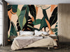 Modern Exotic Wallpaper, Jungle Plants Mural, Oversized Custom Size Wall Art, Non-Woven, Non-Adhesive, Modern Wall Paper, Removable