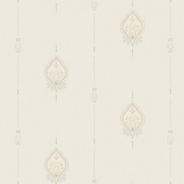 Beige Stylish Embossed Textured Wallpaper, Modern Ikat Stripeed Wallcovering - Walloro High End Wallcoverings & More