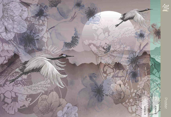 Birds Scene Wall Mural, Botanical Tropical Wallpaper, Nature, Customized Wall Mural, Durable, Non - Woven Wall Paper, Non - Adhesive, Removable - Adawall Wallpaper - Registered Trade Accounts Only, Wallpaper Wholesale Account - A304-2 - Adawall Wholesale - Wallpaper Wholesaler