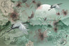 Birds Scene Wall Mural, Green Botanical Tropical Wallpaper, Nature, Customized Wall Mural, Durable, Non - Woven Wall Paper, Non - Adhesive, Removable - Adawall Wallpaper - Registered Trade Accounts Only, Wallpaper Wholesale Account - A304-3 - Adawall Wholesale - Wallpaper Wholesaler