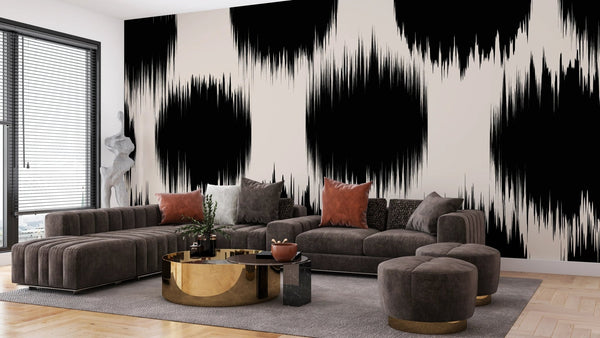 Black Brush Strokes Wallpaper, Seamless Pattern Mural, Oversized Custom Size Wall Art, Non - Woven, Non - Adhesive, Modern Wall Paper, Removable - Adawall Wallpaper - Registered Trade Accounts Only, Wallpaper Wholesale Account - W78176 - Adawall Wholesale - Wallpaper Wholesaler