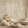 Bloom Flowers Wall Mural, Light Beige Floral Blossom Wallpaper, Oversized Nature Art Customized Wall Covering, Non - Woven, Non - Adhesive, Removable - Adawall Wallpaper - Registered Trade Accounts Only, Wallpaper Wholesale Account - SE311-2 - Adawall Wholesale - Wallpaper Wholesaler