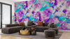 Blue And Purple Texture Wallpaper, Liquid Splash Mural, Oversized Custom Size Wall Art, Non - Woven, Non - Adhesive, Modern Wall Paper, Removable - Adawall Wallpaper - Registered Trade Accounts Only, Wallpaper Wholesale Account - W77574 - Adawall Wholesale - Wallpaper Wholesaler