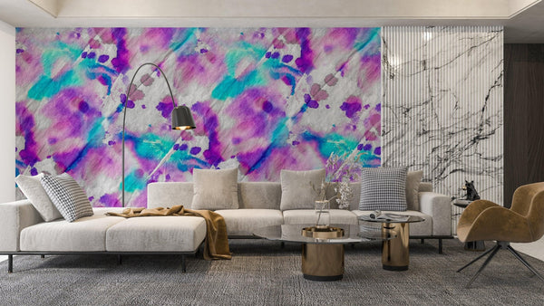 Blue And Purple Texture Wallpaper, Liquid Splash Mural, Oversized Custom Size Wall Art, Non - Woven, Non - Adhesive, Modern Wall Paper, Removable - Adawall Wallpaper - Registered Trade Accounts Only, Wallpaper Wholesale Account - W77574 - Adawall Wholesale - Wallpaper Wholesaler