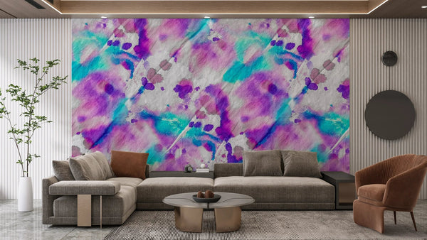 Blue And Purple Texture Wallpaper, Liquid Splash Mural, Oversized Custom Size Wall Art, Non - Woven, Non - Adhesive, Modern Wall Paper, Removable - Adawall Wallpaper - Registered Trade Accounts Only, Wallpaper Wholesale Account - W77574 - Adawall Wholesale - Wallpaper Wholesaler