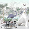 Blue Dino World Wallpaper, Jungle Mural, Oversized Custom Size Wall Art, Non - Woven, Non - Adhesive, Modern Wall Paper, Removable - Adawall Wallpaper - Registered Trade Accounts Only, Wallpaper Wholesale Account - W77756 - Adawall Wholesale - Wallpaper Wholesaler