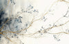 Blue Floral Wallpaper, White Background Mural, Oversized Custom Size Wall Art, Non - Woven, Non - Adhesive, Modern Wall Paper, Removable - Adawall Wallpaper - Registered Trade Accounts Only, Wallpaper Wholesale Account - W77598 - Adawall Wholesale - Wallpaper Wholesaler