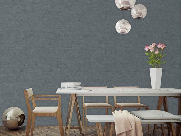 Blue Jute Basket Weave Textured Wallpaper, Solid Color Modern Plain Wallcovering - Adawall Wallpaper - Registered Trade Accounts Only, Wallpaper Wholesale Account - 3707-7 - Adawall Wholesale - Wallpaper Wholesaler