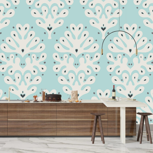 Blue Talavera Wallpaper, Seamless Pattern Mural, Oversized Custom Size Wall Art, Non - Woven, Non - Adhesive, Modern Wall Paper, Removable - Adawall Wallpaper - Registered Trade Accounts Only, Wallpaper Wholesale Account - W77684 - Adawall Wholesale - Wallpaper Wholesaler