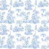 Blue Toile Jungle Wallpaper, African Animals Mural, Oversized Custom Size Wall Art, Non - Woven, Non - Adhesive, Modern Wall Paper, Removable - Adawall Wallpaper - Registered Trade Accounts Only, Wallpaper Wholesale Account - W77543 - Adawall Wholesale - Wallpaper Wholesaler