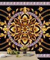 Border with Golden Baroque Wallpaper, Black Background Mural, Oversized Custom Size Wall Art, Non - Woven, Non - Adhesive, Modern Wall Paper, Removable - Adawall Wallpaper - Registered Trade Accounts Only, Wallpaper Wholesale Account - W77692 - Adawall Wholesale - Wallpaper Wholesaler