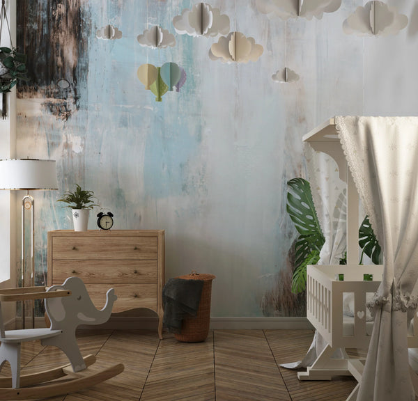 Abstract Brush Strokes Wallpaper, Seamless Pattern Mural, Oversized Custom Size Wall Art, Non-Woven, Non-Adhesive, Modern Wall Paper, Removable