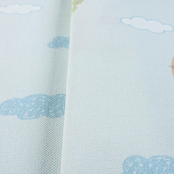 Boys Room Blue Wallpaper, Textured Hot Air Balloon Wallpaper, Boys Bedroom Wall Paper, Nursery Wallcovering, 114 sqft Roll, Washable, Sturdy - Walloro High End Wallcoverings & More