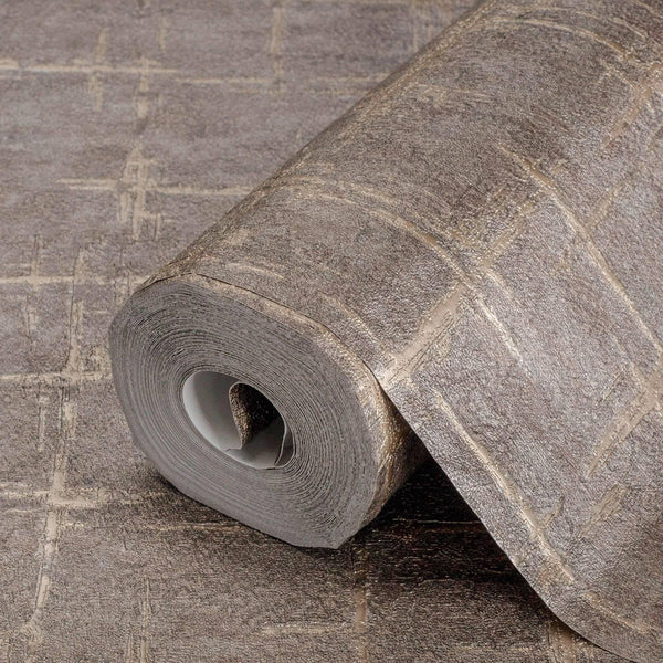 Brown Abstract Metallic Lines Wallpaper, 3D Deep Embosed Silver Gold Rustic Geometric Interior Decor - Adawall Wallpaper - Registered Trade Accounts Only, Wallpaper Wholesale Account - 7813-5 - Adawall Wholesale - Wallpaper Wholesaler