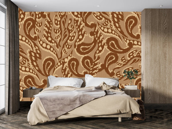 Brown Ikat Wallpaper, Seamless Pattern Mural, Oversized Custom Size Wall Art, Non - Woven, Non - Adhesive, Modern Wall Paper, Removable - Adawall Wallpaper - Registered Trade Accounts Only, Wallpaper Wholesale Account - W77981 - Adawall Wholesale - Wallpaper Wholesaler