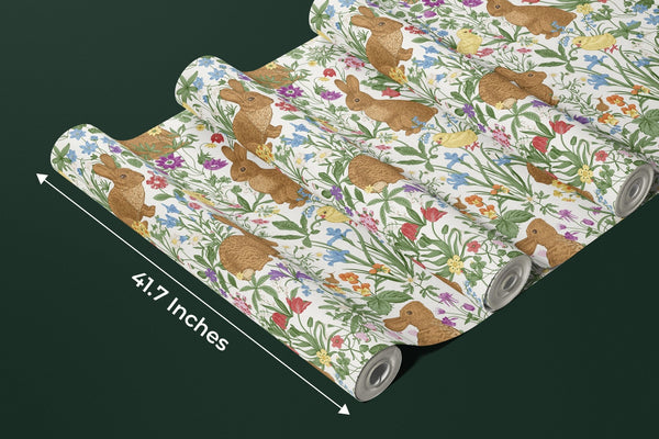 Bunnies and Chicks Wallpaper, Seamless Pattern Mural, Oversized Custom Size Wall Art, Non - Woven, Non - Adhesive, Modern Wall Paper, Removable - Adawall Wallpaper - Registered Trade Accounts Only, Wallpaper Wholesale Account - W78069 - Adawall Wholesale - Wallpaper Wholesaler