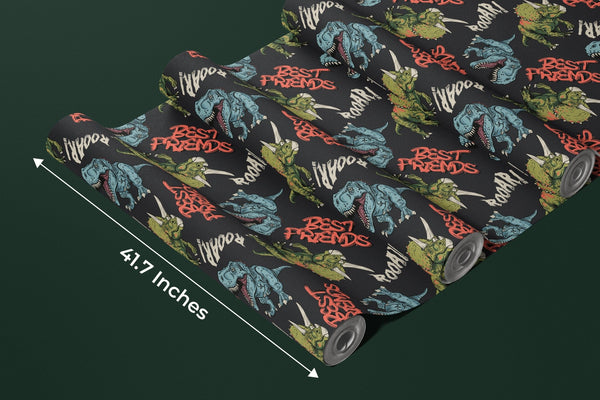 Cartoon Dinosaurs Wallpaper, Seamless Pattern Mural, Oversized Custom Size Wall Art, Non - Woven, Non - Adhesive, Modern Wall Paper, Removable - Adawall Wallpaper - Registered Trade Accounts Only, Wallpaper Wholesale Account - W77551 - Adawall Wholesale - Wallpaper Wholesaler