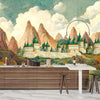 Castle Wallpaper, Mountain Landscape Mural, Oversized Custom Size Wall Art, Non - Woven, Non - Adhesive, Modern Wall Paper, Removable - Adawall Wallpaper - Registered Trade Accounts Only, Wallpaper Wholesale Account - W77834 - Adawall Wholesale - Wallpaper Wholesaler