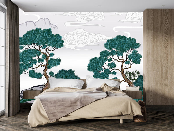 Chinese Painting Wallpaper, Classic Landscape Mountains Mural, Oversized Custom Size Wall Art, Non - Woven, Non - Adhesive, Modern Wall Paper, Removable - Adawall Wallpaper - Registered Trade Accounts Only, Wallpaper Wholesale Account - W77700 - Adawall Wholesale - Wallpaper Wholesaler