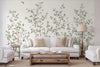 Chinoiserie Floral Blossoms Wall Mural, Ivory Botanical Tree Flowers Wallpaper, Custom Size Wall Covering, Non - Woven, Non - Adhesive, Removable, Washable - Adawall Wallpaper - Registered Trade Accounts Only, Wallpaper Wholesale Account - FJ303-2 - Adawall Wholesale - Wallpaper Wholesaler