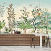 Chinoiserie Wallpaper, Floral Trees and Birds Mural, Oversized Custom Size Wall Art, Non - Woven, Non - Adhesive, Modern Wall Paper, Removable - Adawall Wallpaper - Registered Trade Accounts Only, Wallpaper Wholesale Account - W77708 - Adawall Wholesale - Wallpaper Wholesaler