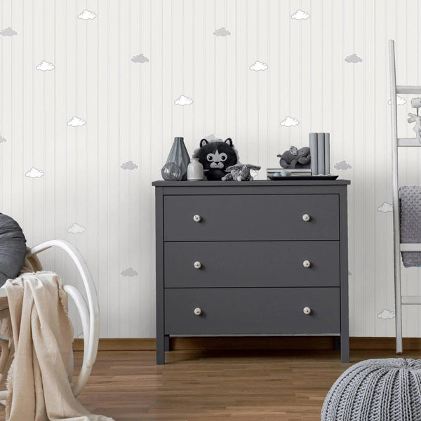 Clouds Kids Room Textured Wallpaper, Light Colors, Boys Girls Bedroom Wallpaper, Nursery Wallpaper, 114 sq ft Roll, Kids Bathroom Wallpaper - Adawall Wallpaper - Registered Trade Accounts Only, Wallpaper Wholesale Account - 8916-1 - Adawall Wholesale - Wallpaper Wholesaler
