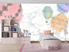 Colorful Air Balloons Wallpaper, White Background Mural, Oversized Custom Size Wall Art, Non - Woven, Non - Adhesive, Modern Wall Paper, Removable - Adawall Wallpaper - Registered Trade Accounts Only, Wallpaper Wholesale Account - W78145 - Adawall Wholesale - Wallpaper Wholesaler
