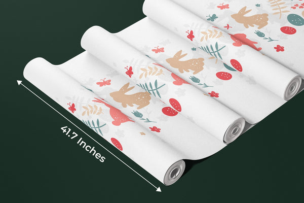 Colorful Bunnies Wallpaper, Seamless Pattern Mural, Oversized Custom Size Wall Art, Non - Woven, Non - Adhesive, Modern Wall Paper, Removable - Adawall Wallpaper - Registered Trade Accounts Only, Wallpaper Wholesale Account - W78019 - Adawall Wholesale - Wallpaper Wholesaler
