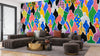 Colorful Diverse People Crowd Wallpaper, Seamless Pattern Mural, Oversized Custom Size Wall Art, Non - Woven, Non - Adhesive, Modern Wall Paper, Removable - Adawall Wallpaper - Registered Trade Accounts Only, Wallpaper Wholesale Account - W78203 - Adawall Wholesale - Wallpaper Wholesaler