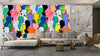 Colorful Diversed People Crowd Wallpaper, Seamless Pattern Mural, Oversized Custom Size Wall Art, Non - Woven, Non - Adhesive, Modern Wall Paper, Removable - Adawall Wallpaper - Registered Trade Accounts Only, Wallpaper Wholesale Account - W78196 - Adawall Wholesale - Wallpaper Wholesaler