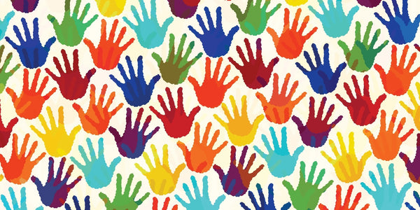 Colorful Hands Wallpaper, Seamless Mural, Oversized Custom Size Wall Art, Non - Woven, Non - Adhesive, Modern Wall Paper, Removable - Adawall Wallpaper - Registered Trade Accounts Only, Wallpaper Wholesale Account - W77843 - Adawall Wholesale - Wallpaper Wholesaler
