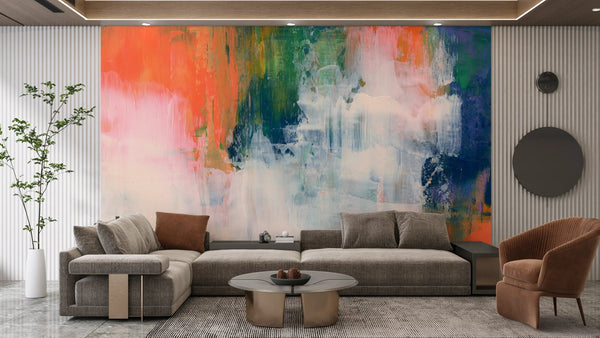 Colorful Texture Wallpaper, Acrylic Mural, Oversized Custom Size Wall Art, Non - Woven, Non - Adhesive, Modern Wall Paper, Removable - Adawall Wallpaper - Registered Trade Accounts Only, Wallpaper Wholesale Account - W77594 - Adawall Wholesale - Wallpaper Wholesaler