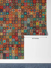 Colorful Vintage Floral and Mandala Elements Wallpaper, Seamless Pattern Mural, Oversized Custom Size Wall Art, Non - Woven, Non - Adhesive, Modern Wall Paper, Removable - Adawall Wallpaper - Registered Trade Accounts Only, Wallpaper Wholesale Account - W77887 - Adawall Wholesale - Wallpaper Wholesaler