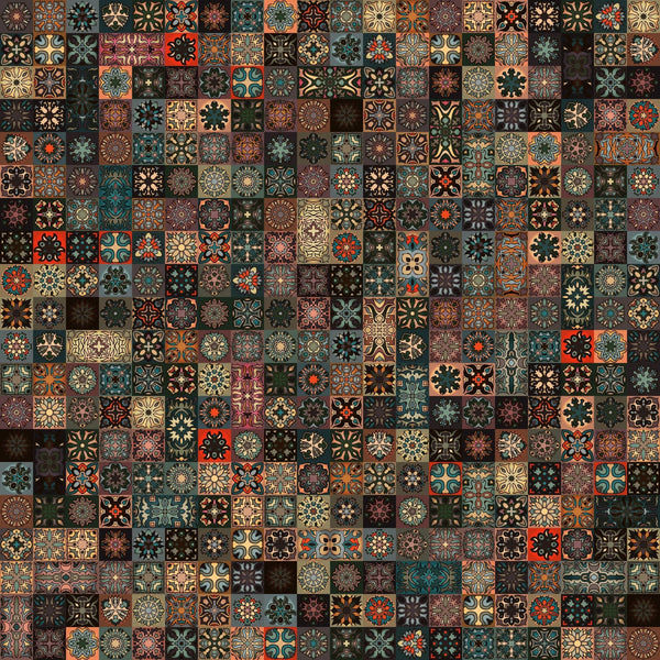 Colorful Vintage Mandala Wallpaper, Seamless Pattern Mural, Oversized Custom Size Wall Art, Non - Woven, Non - Adhesive, Modern Wall Paper, Removable - Adawall Wallpaper - Registered Trade Accounts Only, Wallpaper Wholesale Account - W77885 - Adawall Wholesale - Wallpaper Wholesaler