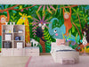 Colorful Wild Animals Wallpaper, African Jungle Mural, Oversized Custom Size Wall Art, Non - Woven, Non - Adhesive, Modern Wall Paper, Removable - Adawall Wallpaper - Registered Trade Accounts Only, Wallpaper Wholesale Account - W77535 - Adawall Wholesale - Wallpaper Wholesaler