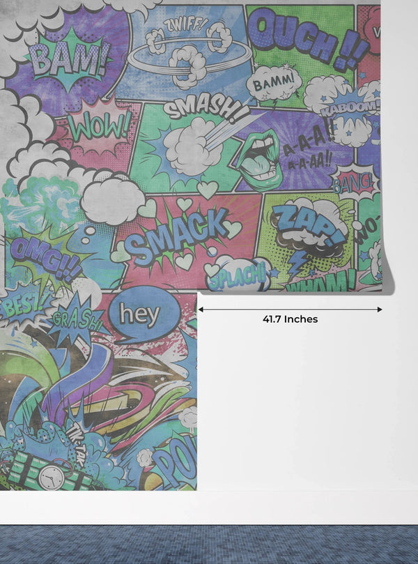 Comics Wallpaper, Graffiti Mural, Oversized Custom Size Wall Art, Non - Woven, Non - Adhesive, Modern Wall Paper, Removable - Adawall Wallpaper - Registered Trade Accounts Only, Wallpaper Wholesale Account - W77840 - Adawall Wholesale - Wallpaper Wholesaler