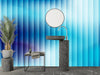 Corrugated Glass Effect Wallpaper, Cool Blue Mural, Oversized Custom Size Wall Art, Non - Woven, Non - Adhesive, Modern Wall Paper, Removable - Adawall Wallpaper - Registered Trade Accounts Only, Wallpaper Wholesale Account - W77796 - Adawall Wholesale - Wallpaper Wholesaler