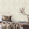Cream Deep Embossed Wallpaper, Light Gray, White Luxury 3D Non - Pasted Wallcovering, Shimmering, Traditional Non - Woven Wall Decor - Adawall Wallpaper - Registered Trade Accounts Only, Wallpaper Wholesale Account - 1401-2 - Adawall Wholesale - Wallpaper Wholesaler