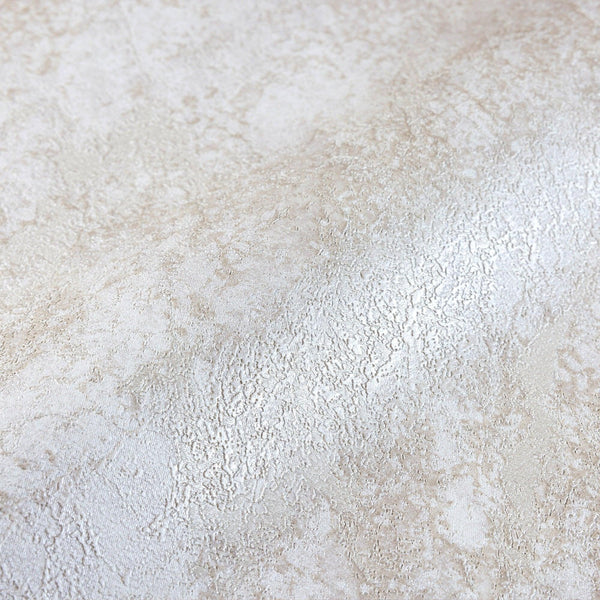 Cream Modern Textured Distressed Wallpaper, Embossed Industrial Metallic Rustic Wallcovering - Walloro High End Wallcoverings & More
