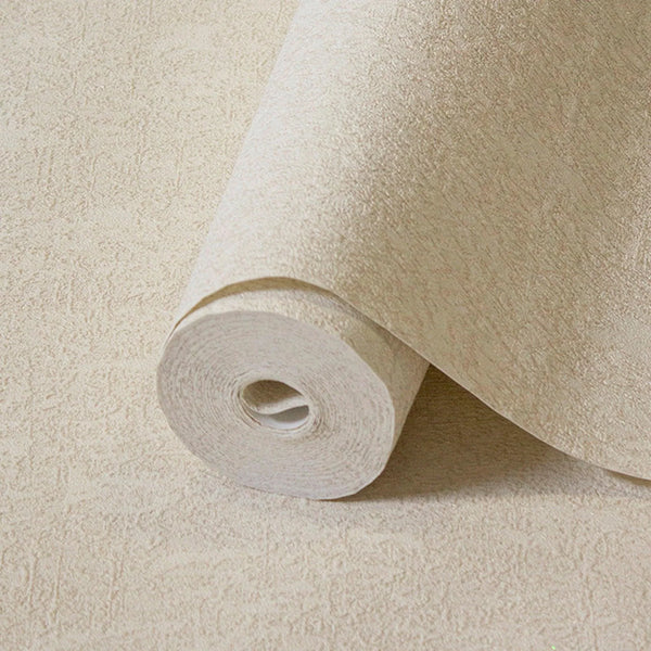 Cream Modern Textured Wallpaper, Solid Color Sparkling Light Neutral Colors Non-Pasted Wallcovering - Walloro High End Wallcoverings & More