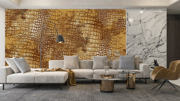 Crocodile Skin Wallpaper, Seamless Pattern Mural, Oversized Custom Size Wall Art, Non - Woven, Non - Adhesive, Modern Wall Paper, Removable - Adawall Wallpaper - Registered Trade Accounts Only, Wallpaper Wholesale Account - W78097 - Adawall Wholesale - Wallpaper Wholesaler