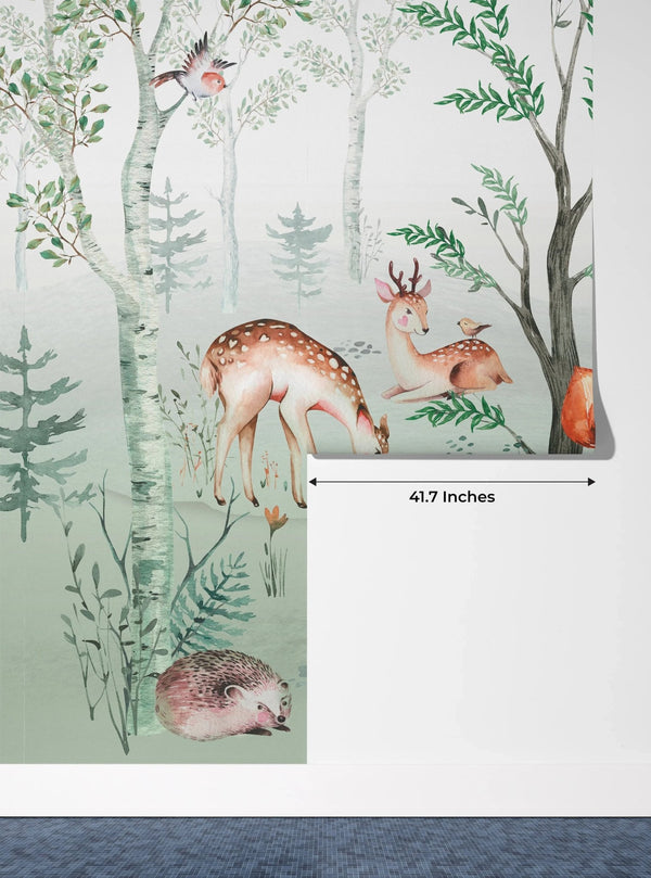 Cute Animals Wallpaper, Kids Mural, Oversized Custom Size Wall Art, Non - Woven, Non - Adhesive, Modern Wall Paper, Removable - Adawall Wallpaper - Registered Trade Accounts Only, Wallpaper Wholesale Account - W77656 - Adawall Wholesale - Wallpaper Wholesaler