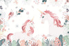 Cute Unicorns Wallpaper, Floral Mural, Oversized Custom Size Wall Art, Non - Woven, Non - Adhesive, Modern Wall Paper, Removable - Adawall Wallpaper - Registered Trade Accounts Only, Wallpaper Wholesale Account - W77783 - Adawall Wholesale - Wallpaper Wholesaler