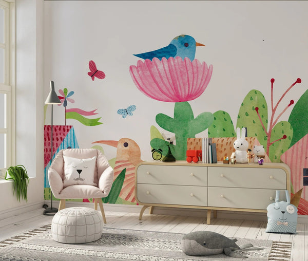Cute Village Wallpaper, Seamless Pattern Mural, Oversized Custom Size Wall Art, Non - Woven, Non - Adhesive, Modern Wall Paper, Removable - Adawall Wallpaper - Registered Trade Accounts Only, Wallpaper Wholesale Account - W77947 - Adawall Wholesale - Wallpaper Wholesaler