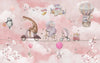 Cycling Animals with Balloons Wallpaper, Watercolor Mural, Oversized Custom Size Wall Art, Non - Woven, Non - Adhesive, Modern Wall Paper, Removable - Adawall Wallpaper - Registered Trade Accounts Only, Wallpaper Wholesale Account - W77781 - Adawall Wholesale - Wallpaper Wholesaler