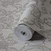 Damask Flocked Velvet Feel Wallpaper, White, Light Gray Deep 3D Embossed Quilted Texture Luxury Wallcovering, Non - Woven - Adawall Wallpaper - Registered Trade Accounts Only, Wallpaper Wholesale Account - 1411-3 - Adawall Wholesale - Wallpaper Wholesaler
