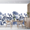 Dark Blue Floral Wallpaper, Seamless Pattern Mural, Oversized Custom Size Wall Art, Non - Woven, Non - Adhesive, Modern Wall Paper, Removable - Adawall Wallpaper - Registered Trade Accounts Only, Wallpaper Wholesale Account - W78075 - Adawall Wholesale - Wallpaper Wholesaler