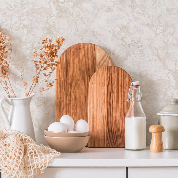 Decorative Marble Embossed Light Beige Textured Wallpaper, Home Wall Decor, Aesthetic Wallpaper, Wall Covering Non-Adhesive, Large 177 sq ft Roll - Walloro High End Wallcoverings & More