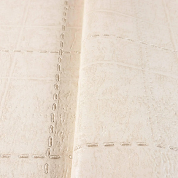 Deep Embossed Geometric Beigie, Home Wall Decor, Aesthetic Wallpaper, Textured Wallcovering Non-Adhesive and Non-Peel - Walloro High End Wallcoverings & More